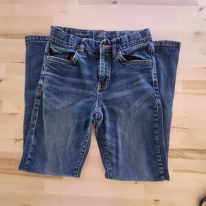 Lucky Brand Girls SZ 12 Straight Leg Classic Denim Jeans Dark Blue Adjustable